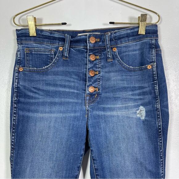 Madewell, 10" High Rise Skinny Jeans, 4 Button Fly. Size 27. In excellent cond! - Picture 8 of 10